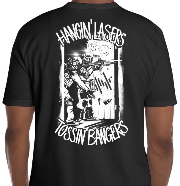 Noisefighters is Hangin' Lasers & Tossin' Bangers | Short Sleeve T-Shi