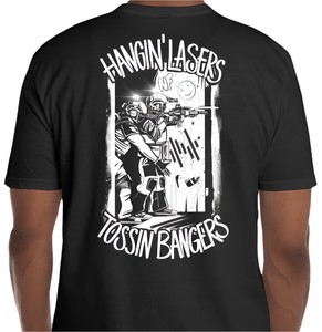 Noisefighters is Hangin' Lasers & Tossin' Bangers | Short Sleeve T-Shirt