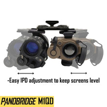 Panobridge M1QD | A dual female QD aluminum bridge with full articulation and adjustable panning