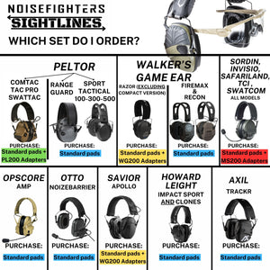 SIGHTLINES | Gel ear pads with a relief cut for glasses