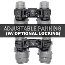 Panobridge M1QD | A dual female QD aluminum bridge with full articulation and adjustable panning