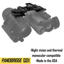 Panobridge QD1: 1.9 oz Metal Thermal / Night Vision Bridge with Dual QD Dovetail Arms