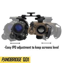 Panobridge QD1: 1.9 oz Metal Thermal / Night Vision Bridge with Dual QD Dovetail Arms
