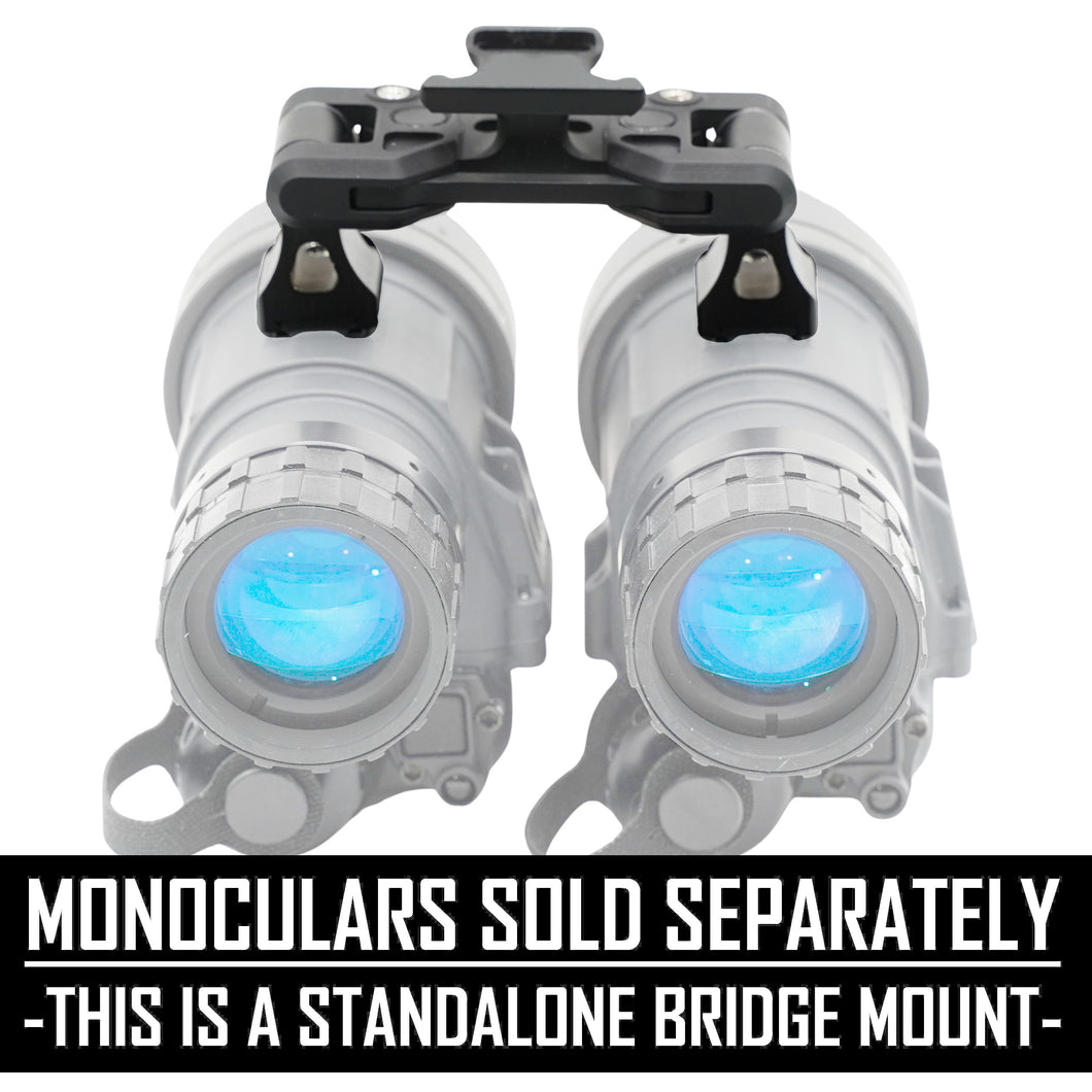 PANOBINO | Aluminum, articulating, and panning dual monocular mounting system